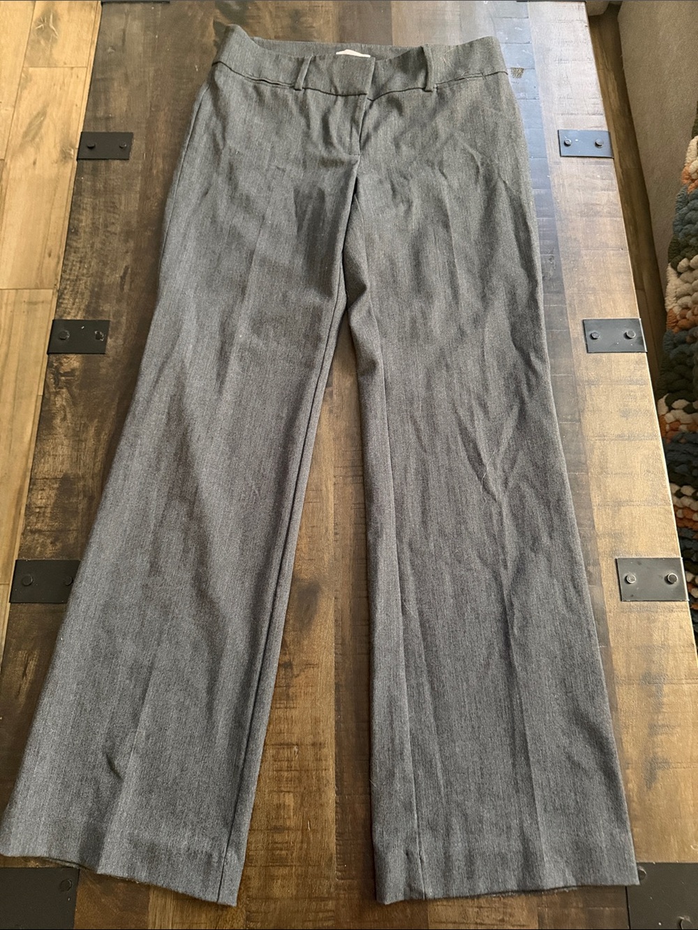 LOFT Wide Leg Dress Pants in Heather Gray